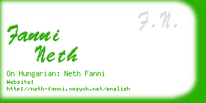 fanni neth business card